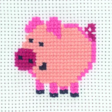 Kit de bordado Permin Cerdo 8x8cm