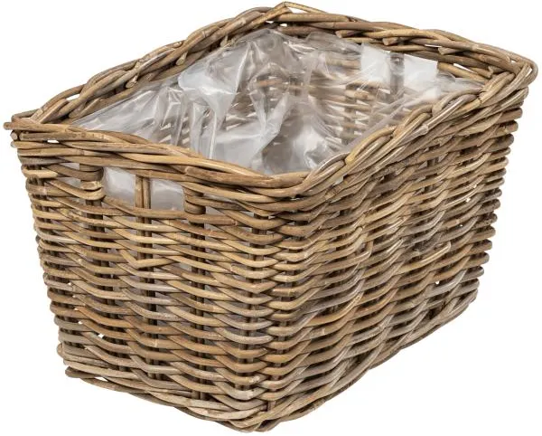 Cesta alargada con asa 36x26x22cm