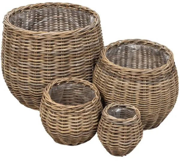 Juego de cestas redondas