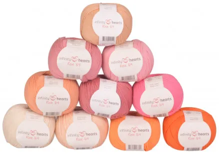 Infinity Hearts Rose 8/4 Paquete de hilo 21 Tonos naranjas y rosas - 10 uds - Tonos naranjas y rosas